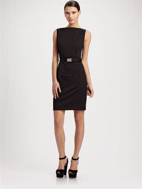 prada black ruched cocktail dress|Prada dresses online store.